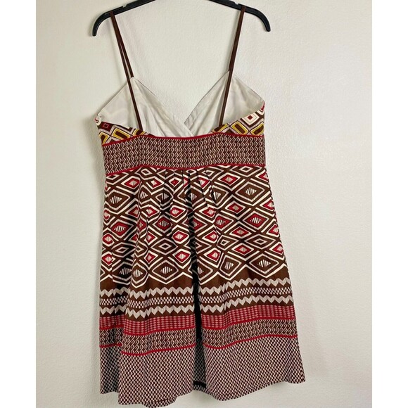 A.N.A. A New Approach 16 Multi Geometric Midi Dress Spaghetti Strap Side Zip - Picture 2 of 12